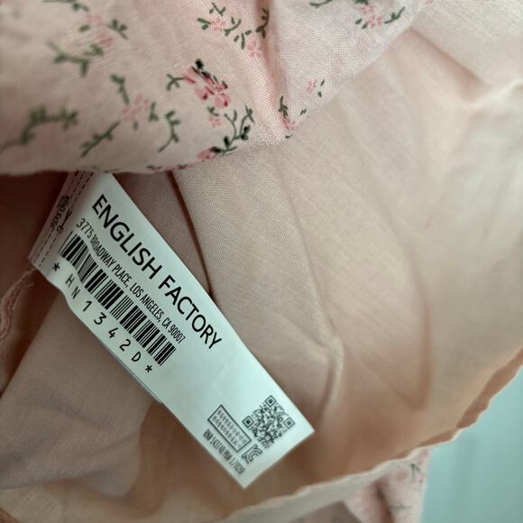 Hyacinth House Smocked Pink Floral Marie Mini Dress Size XXL NWT Cottagecore - Picture 6 of 7